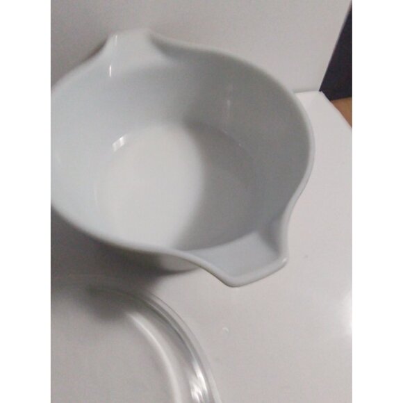 Vintage Avocado Green Milk Glass Pyrex Casserole Dish With Lid 2.5 QT - #475 - Picture 6 of 11